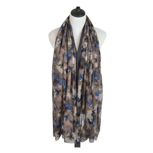 Load image into Gallery viewer, Elegant Viscose Artistic Plum Blossom Floral Print Fashion Scarf Wrap
