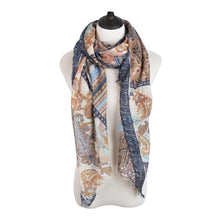 Load image into Gallery viewer, Premium Tribal Paisley Floral Print Frayed Edge Scarf Shawl Wrap - Diff Colors
