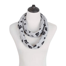 Load image into Gallery viewer, Premium Dog Paw Print Infinity Loop Circle Scarf - Different Colors
