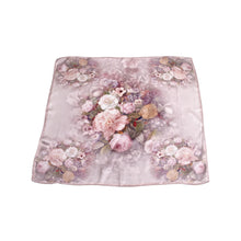 Load image into Gallery viewer, TrendsBlue Premium 100% Pure Silk Floral Print Small Square Scarf 21&quot;
