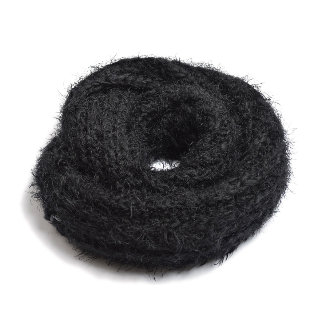 Super Soft Solid Color Winter Rib Knit Fur Thick Infinity Loop Circle Scarf