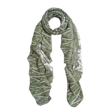 Load image into Gallery viewer, Elegant Soft Floral Vine Leaves Print Fashion Scarf Wrap - Different Colors
