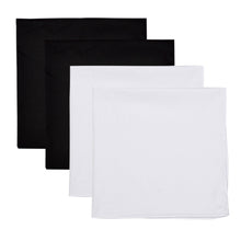 Load image into Gallery viewer, 4-Pack Premium Pure Cotton Solid Color Bandanas Square Scarf Headband Wrap 22&quot;
