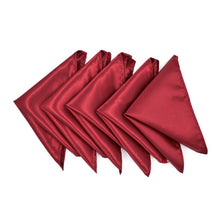 Load image into Gallery viewer, 5-Pack Set Men&#39;s Solid Color Pocket Square Handkerchief - Diff Colors
