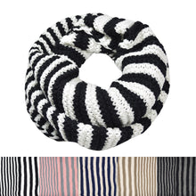 Load image into Gallery viewer, Premium Winter Classic Striped Knit Infinity Loop Circle Scarf - Diff Colors
