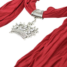 Load image into Gallery viewer, Elegant Princess Crown Charm Pendant Jewelry Necklace Scarf
