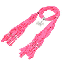 Load image into Gallery viewer, Elegant Princess Crown Charm Pendant Jewelry Necklace Scarf
