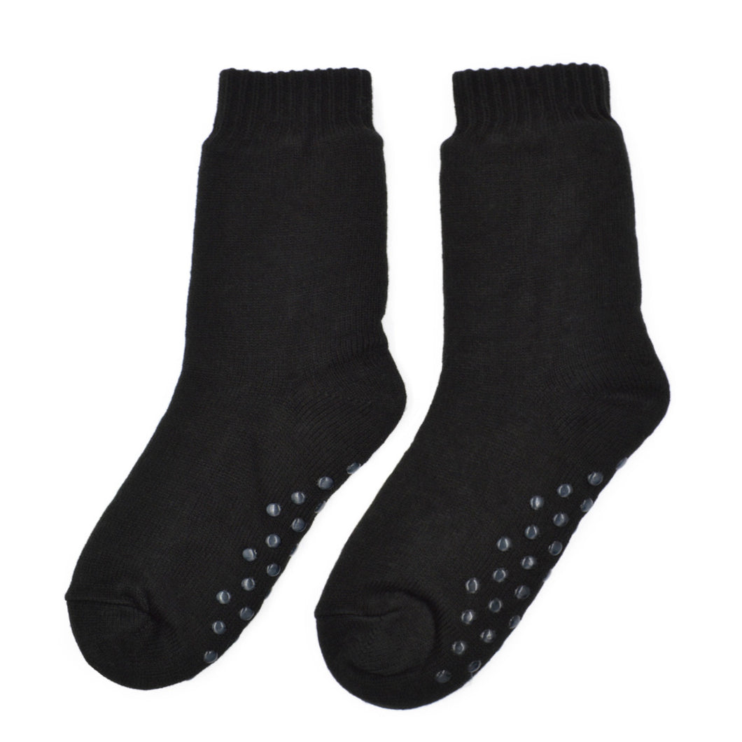 Men's Extra Thick Plain Solid Non-Skid Thermal Fleece-lined Knitted Winter Socks
