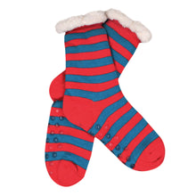 Load image into Gallery viewer, Extra Thick Striped Non-Skid Thermal Fleece-lined Knitted Plush Winter Socks
