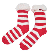 Load image into Gallery viewer, Extra Thick Striped Thermal Fleece-lined Knitted Plush Winter Socks
