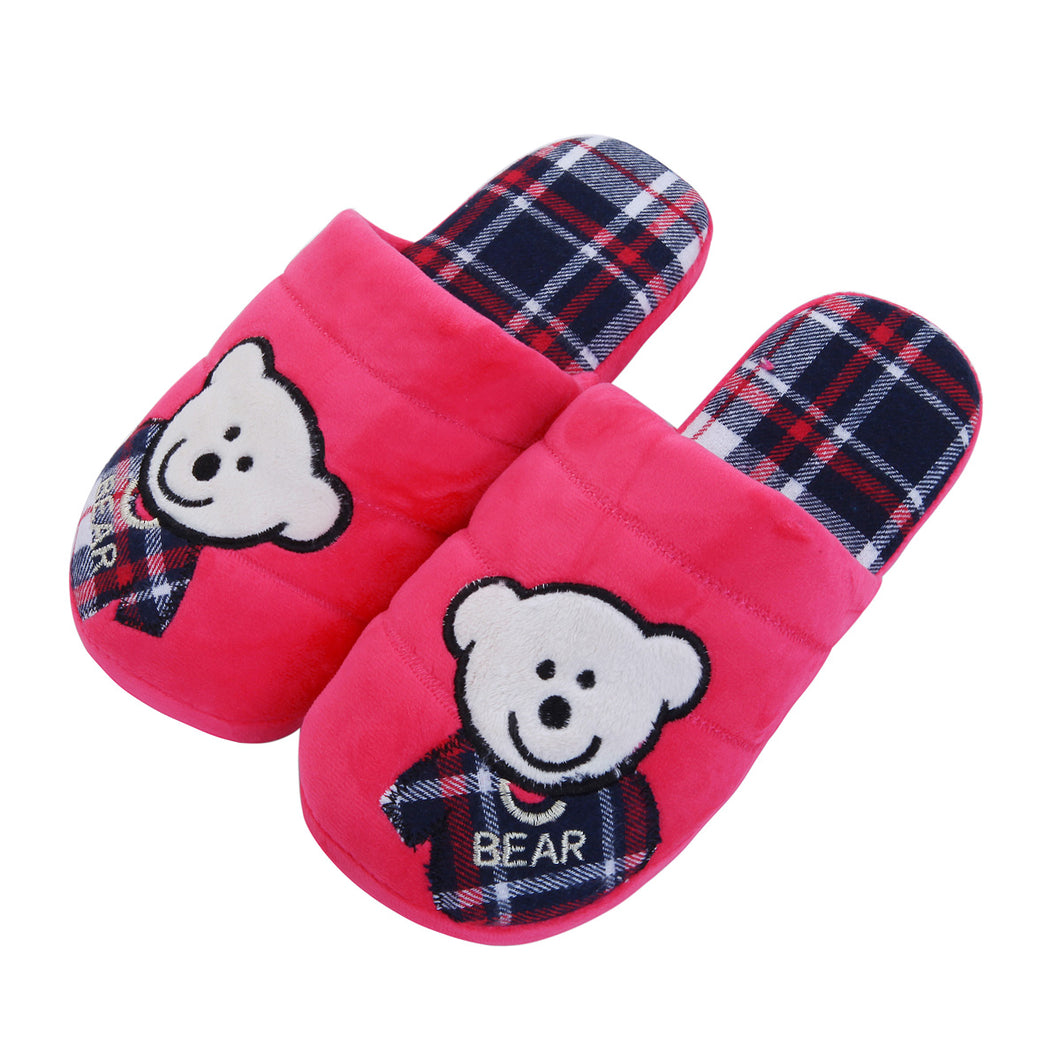 Cozy Baby Bear Fleece & Fabric House Slippers - Different Colors