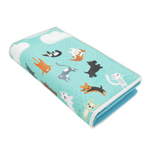 Load image into Gallery viewer, Raining Dogs &amp; Cats Puppy Kitty PU Leather Bifold Zip Around Wallet
