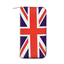 Load image into Gallery viewer, Premium UK British Union Jack Flag Print PU Leather Zip Around Wallet
