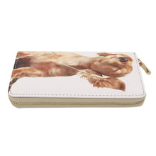 Load image into Gallery viewer, Premium Golden Retriever Puppy Dog Animal Print PU Leather Zip Around Wallet
