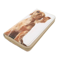 Load image into Gallery viewer, Premium Golden Retriever Puppy Dog Animal Print PU Leather Zip Around Wallet
