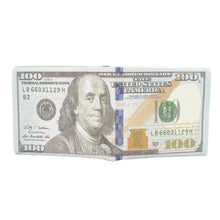 Load image into Gallery viewer, TrendsBlue Premium US Dollar USD $100 Bill Money Print PU Leather Bifold Wallet
