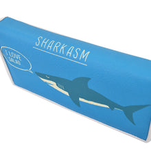 Load image into Gallery viewer, Sharkasm Shark Print PU Leather Bifold Zip Around Wallet
