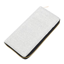 Load image into Gallery viewer, Premium Glitter Fabric Bling Continental Zip Around Wallet
