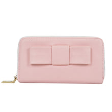 Load image into Gallery viewer, Women&#39;s Bow Front PU Leather Zip Around Wallet - Different Colors
