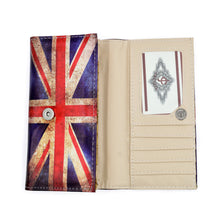 Load image into Gallery viewer, Premium Vintage Union Jack UK British Flag Print PU Leather Continental Wallet

