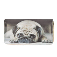 Load image into Gallery viewer, Pug Puppy Dog Animal Print PU Leather Zip Around Wallet
