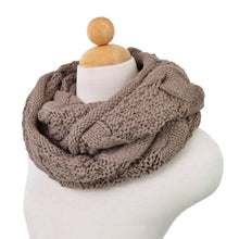 Load image into Gallery viewer, TrendsBlue Premium Winter Thick Infinity Twist Cable Knit Scarf

